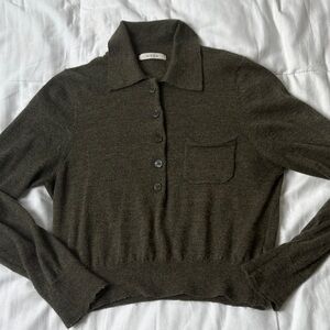 Doen eloi cashmere Henley sweater medium